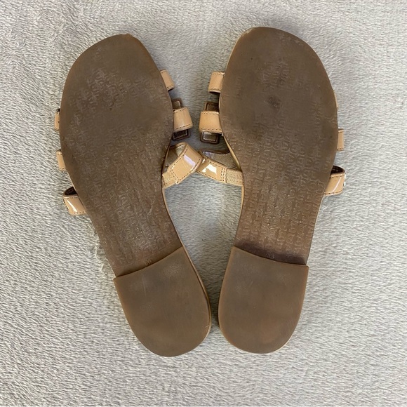 Sam Edelman Bay Womens Slide Sandals Size 8.5 M Tan Patent Leather Flats Slip On - Picture 10 of 12